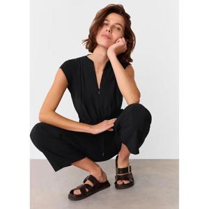 Whistles Black Sleeveless Drawstring Jumpsuit